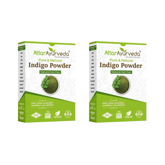 Attar Ayurveda Pure & Natural Indigo Powder - Natural Hair Dye - Swadesiicart