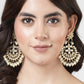 NVR Women's Gold-Polished Kundan Chandbali Earrings | Swadesiicart