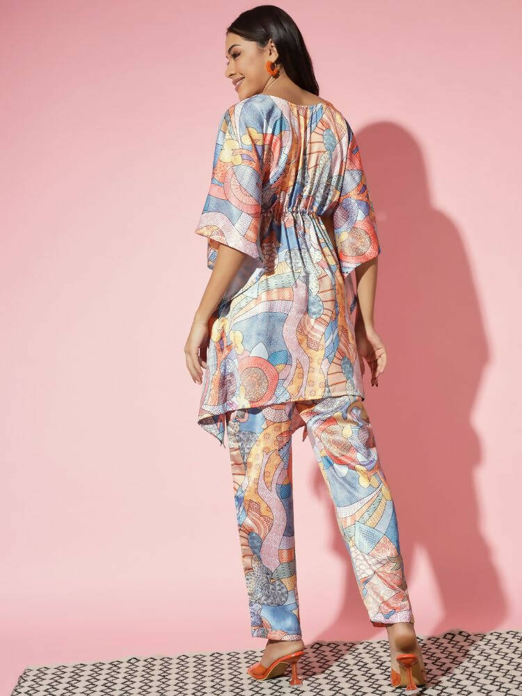 Myshka Multi Printed Women Bling & Sparkly Co-Ords - Swadesiicart