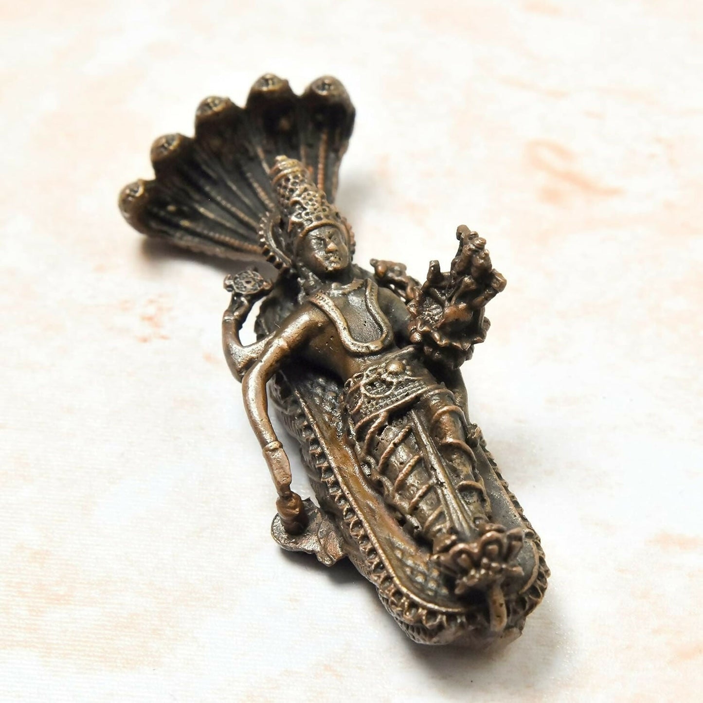 Copper Idols India - By Bhimonee Decor Handmade Ranganatha Swamy Idol - Swadesiicart