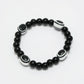 NVR Women & Men Black Evil Eye Elasticated Rakhi With Roli Chawal - Swadesiicart