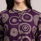 Aavyora Women's Purple Abstract Printed Pure Cotton Co-ord Set - Swadesiicart