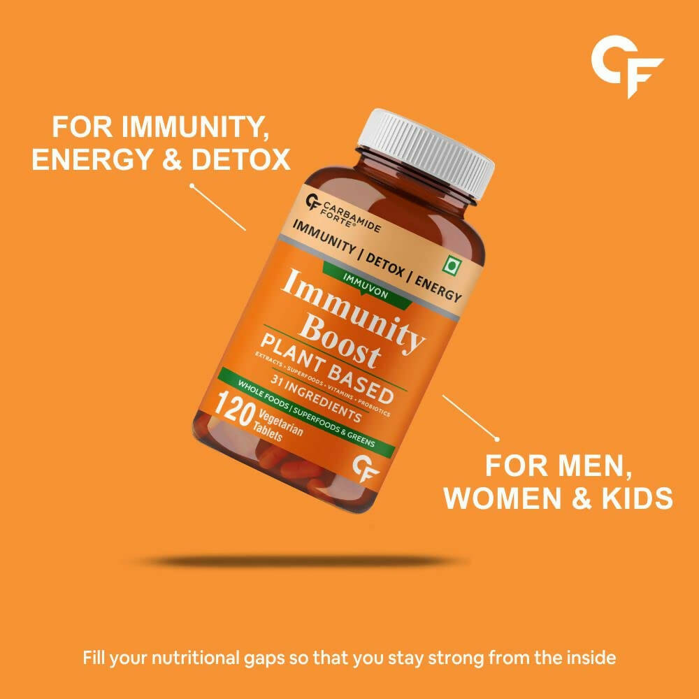 Carbamide Forte Immunity Boost Plant Based Tablets with Vitamin C, Zinc | Swadesiicart