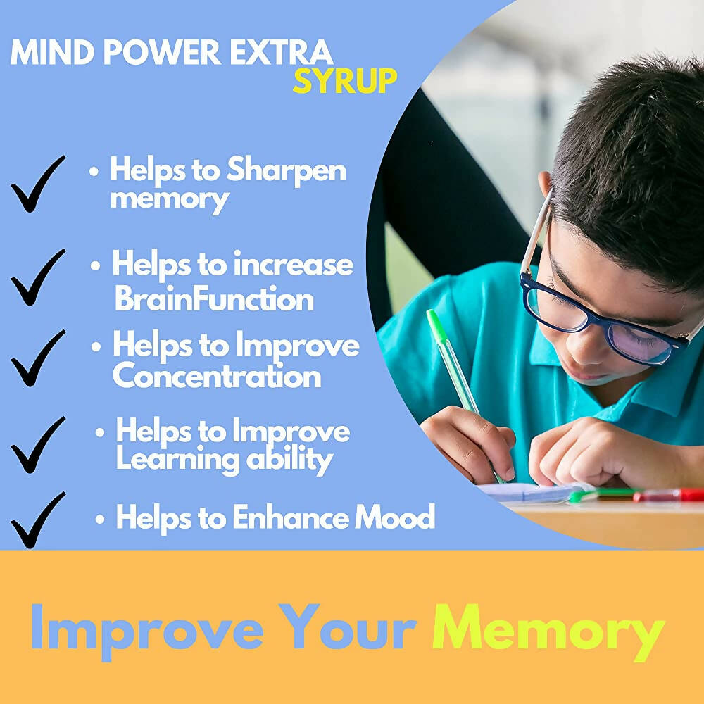 Mind Power Extra Brain Tonic Syrup | Swadesiicart