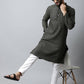 Even Apparels Brown Color Pure Cotton Men's Kurta With Band Collar (CHK1185) | Swadesiicart