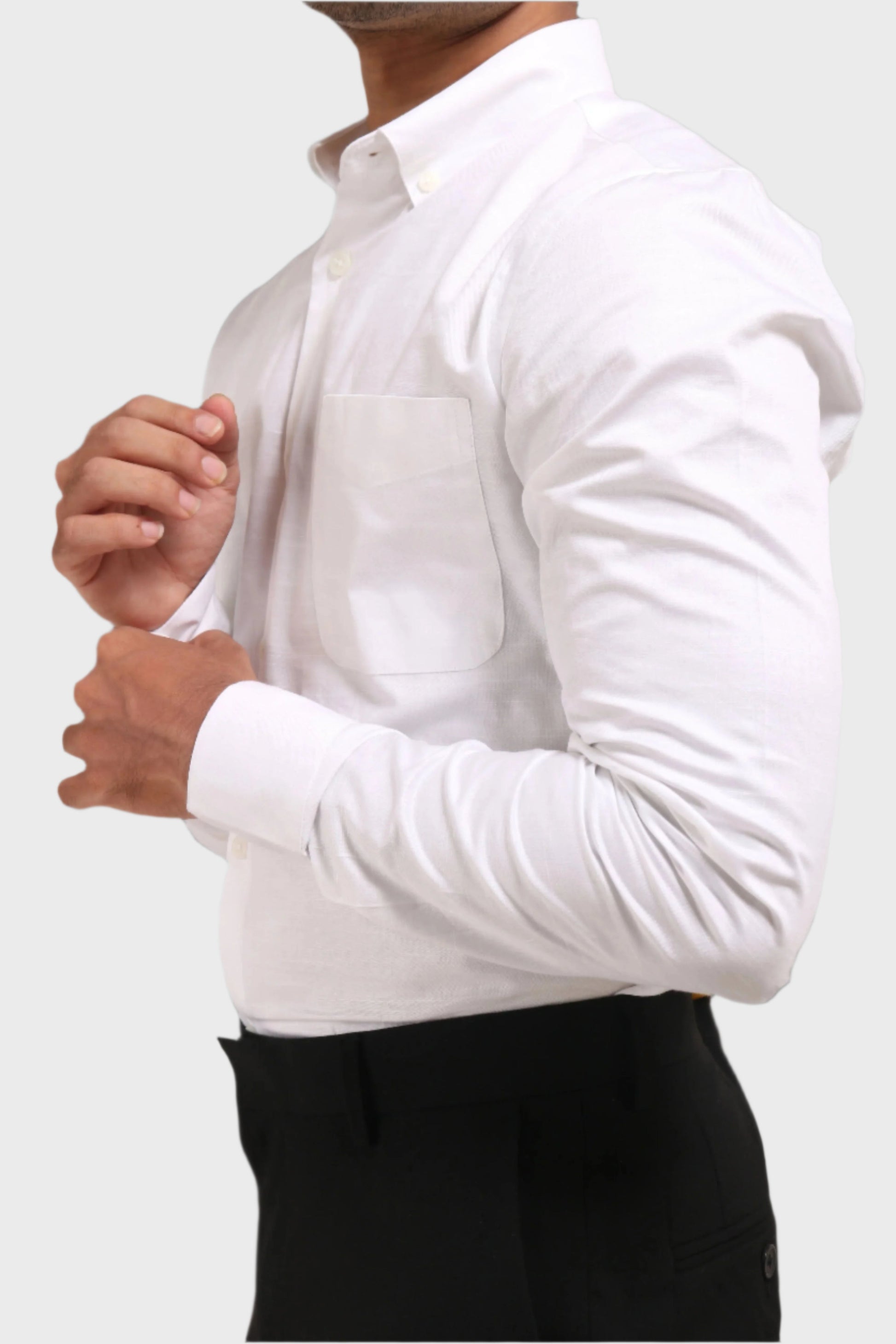 Jonesburg White Satin Slub Slim Fit Shirt | Swadesiicart