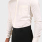 Jonesburg Off White Satin Slub Slim Fit Shirt | Swadesiicart