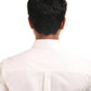 Jonesburg White Satin Slub Slim Fit Shirt | Swadesiicart