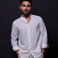 Jonesburg White Linen Regular Fit Shirt | Swadesiicart