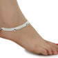 AanyaCentric Gold-Polished Mangalsutra Pendant Earring Set & Silver Plated Anklet