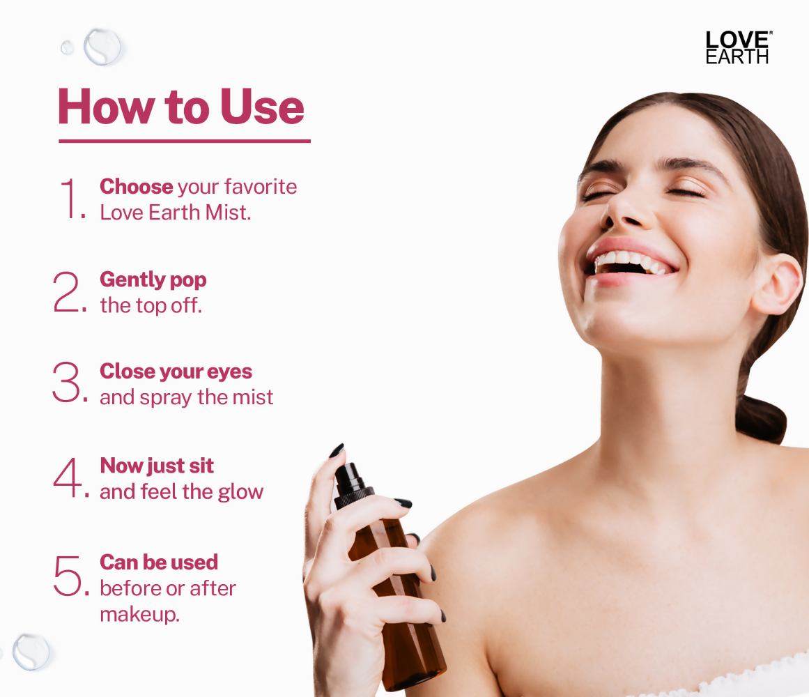 Love Earth Rose Water - Face Mist | Swadesiicart