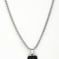 NVR Men's Silver-Plated Artificial Stone Stainless Steel Pendant with Chain - Swadesiicart