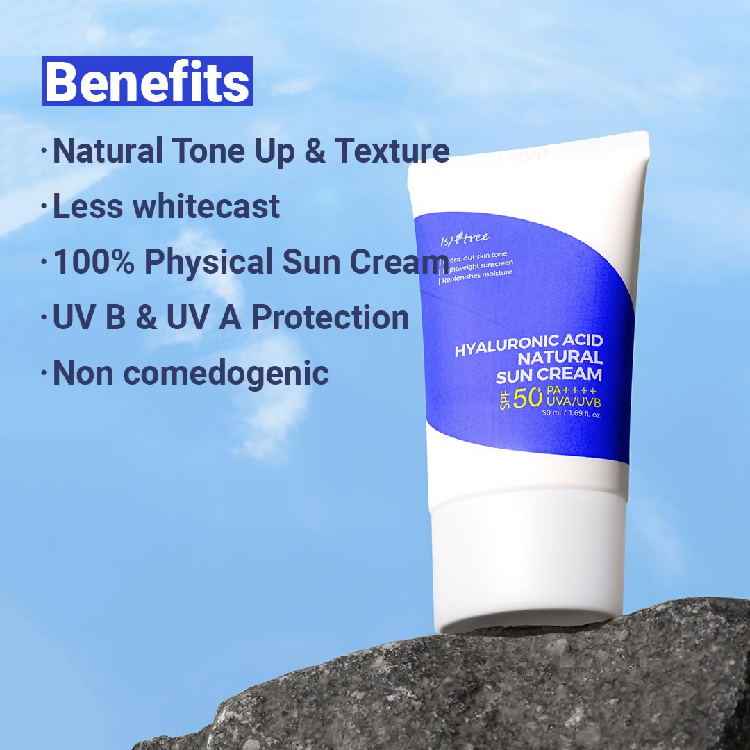 Isntree Hyaluronic Acid Natural Suncream SPF 50 | Swadesiicart