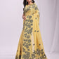 Shree Shyam Fashion Kashira Yellow Linen Cotton Saree