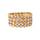 NVR Women's Set of 4 Gold-Polished Kundan Studded Traditional Bangles - Swadesiicart