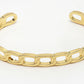 NVR Men's Gold-Polished Metal Cuff Bracelet - Swadesiicart