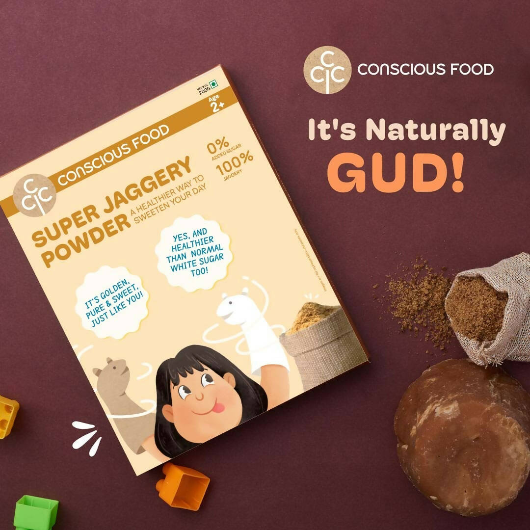 Conscious Food Super Jaggery Powder - Swadesiicart