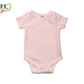 AHC Soft Cotton Short-Sleeve Bodysuits Solid Onesies New Born Infant Dress - Pink/Yellow/Green