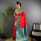 Joban Fashion Banarasi Hot Pink Woven Butti Soft Silk Saree | Swadesiicart
