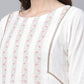 Ahalyaa Women's Off white Pure Cotton Printed Asymmetric Kurta Palazzo Set | Swadesiicart