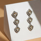 3 Tier Kundan and Diamond Earrings (Silver) - Ruby Raang - Swadesiicart