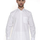 Ramraj Cotton Mens Full Sleeve Formal 100 % Cotton White Shirt | Swadesiicart