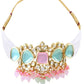 Jewel City Elegant Multi Gold Indian Kundan Choker Necklace and Earring Set | Swadesiicart