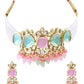 Jewel City Elegant Multi Gold Indian Kundan Choker Necklace and Earring Set | Swadesiicart