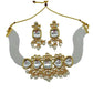 Jewel City Kundan Pearl Choker Necklace Set - Traditional Gold Plated Multi-Strand Pearl Jewelry with Earrings | Swadesiicart
