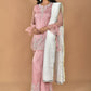 Morchari Women And Hand Embroidery Palazzo Set-Peach - Swadesiicart