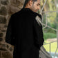Black Bandhgala Elegance – Peacock Embroidery by Hilo Design