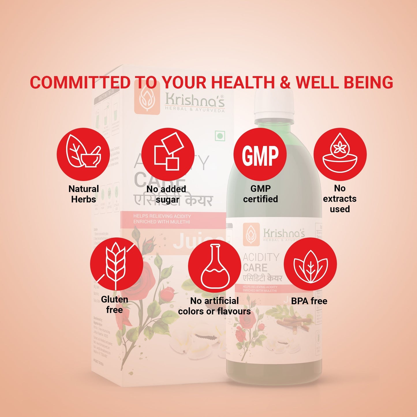 Krishna'S Herbal & Ayurveda Acidity Care Juice | Swadesiicart