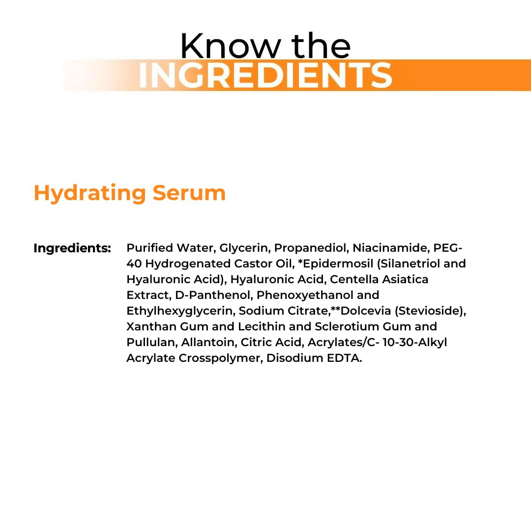 Dermabay Hydrating Serum Advanced Formula with Hyaluronic acid & Niacinamide | Swadesiicart