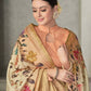 Beige Rangkat Tussar Silk Woven Design Saree with Unstitched Blouse - Mohmanthan Eshani | Swadesiicart
