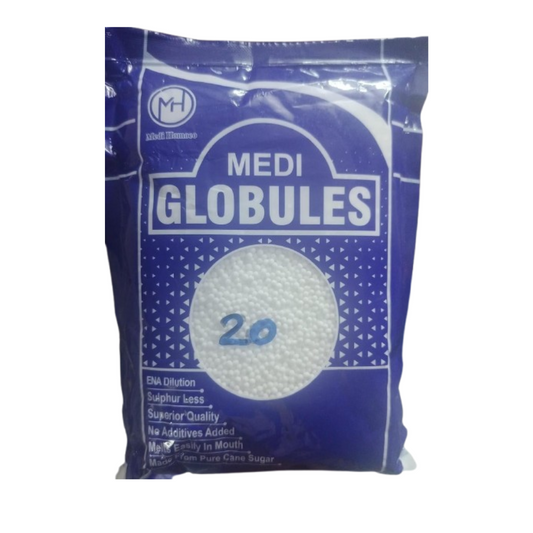 Medi Homeopathy Globules/ Blank Pellets (Size 20) | Swadesiicart