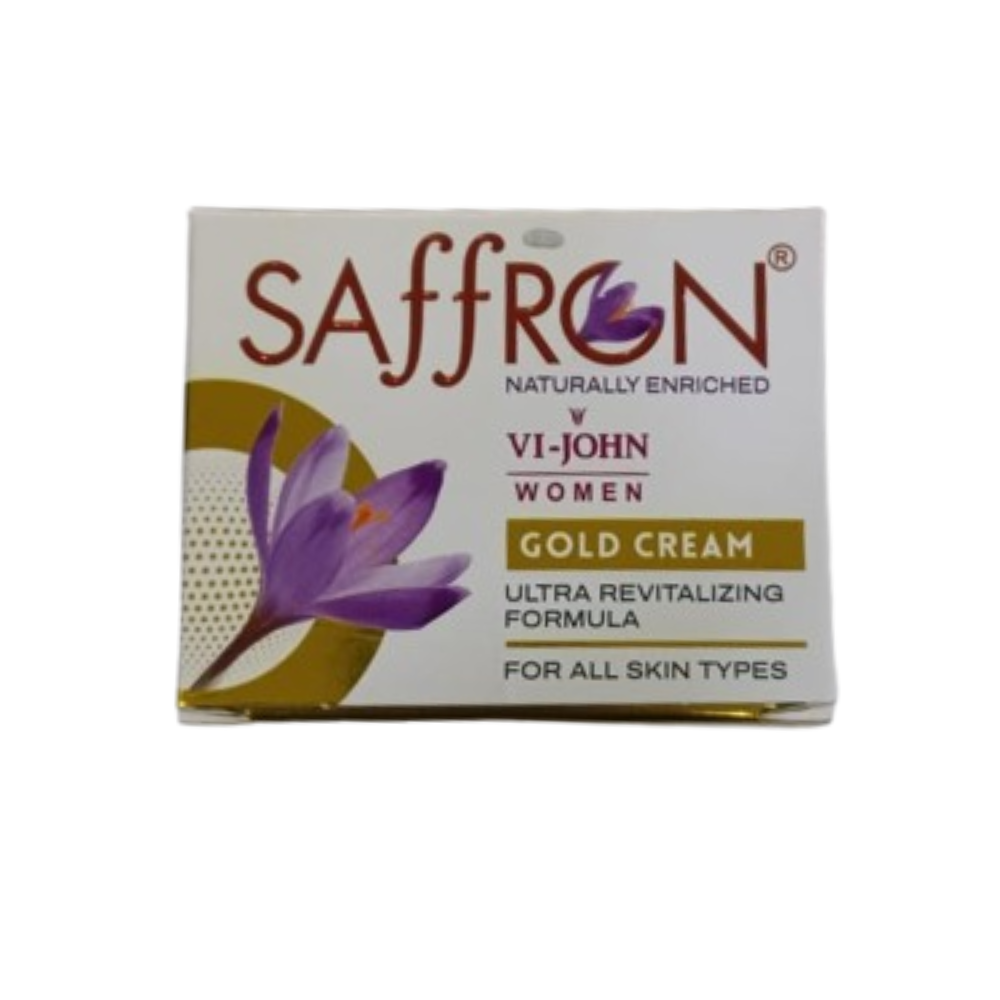VI-JOHN Saffron Gold Skin Fairness Cream with Vitamin E & Mulberry Extracts | Swadesiicart