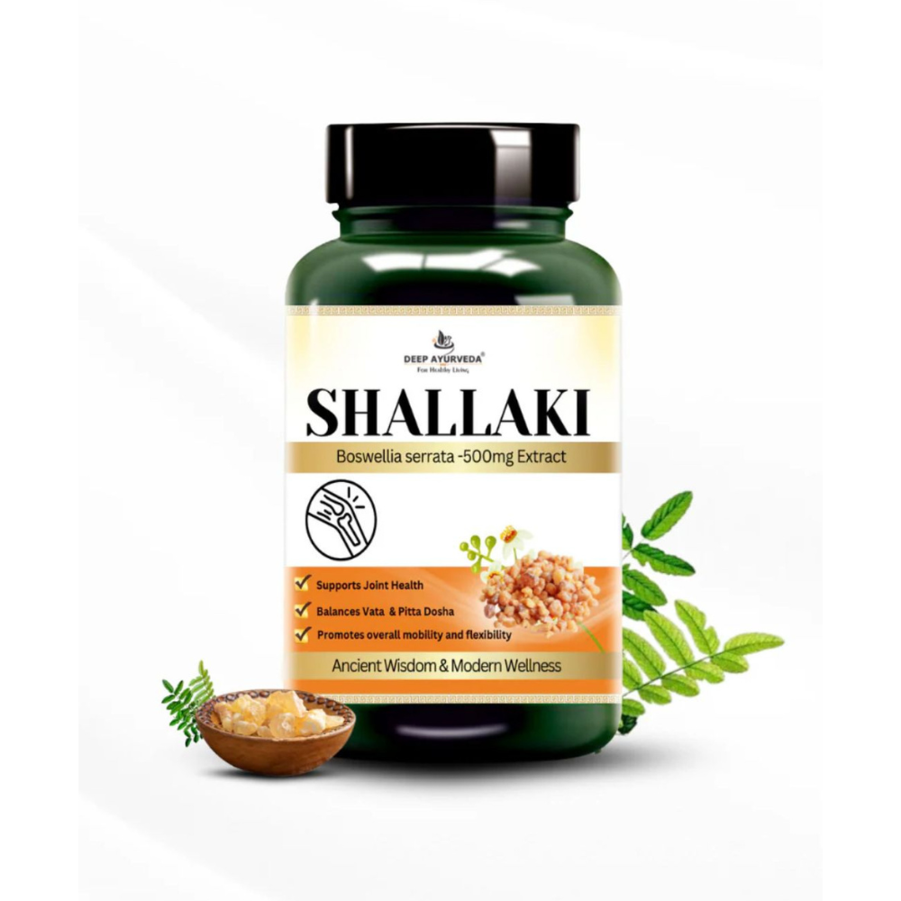 Deep Ayurveda Shallaki 500mg Veg Capsule - Swadesiicart