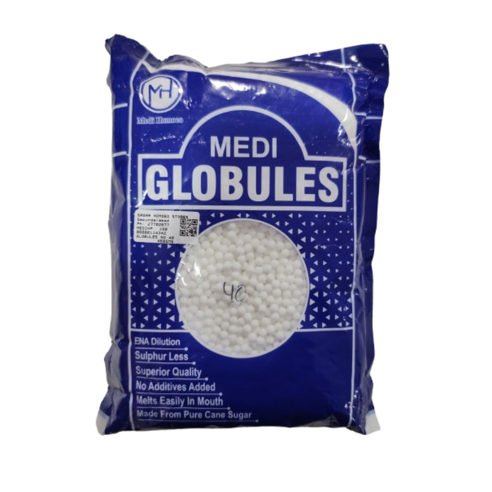 Medi Homeopathy Globules/ Blank Pellets (Size 40) | Swadesiicart