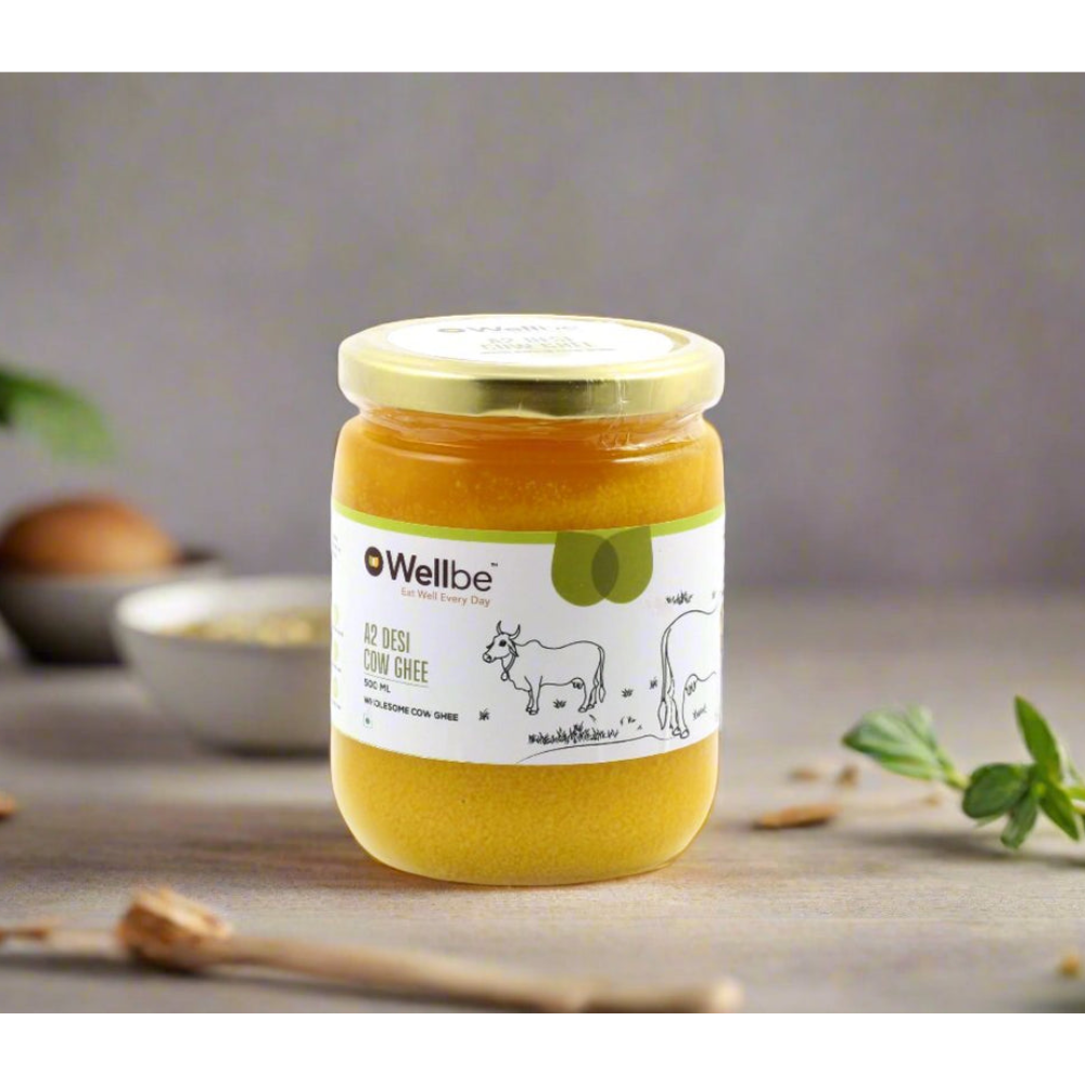 Wellbe Desi Cow Ghee | Indian Hallikar Cow Ghee | Pure A2 Ghee | Natural & Healthy | Better Choice - Better Life | Swadesiicart