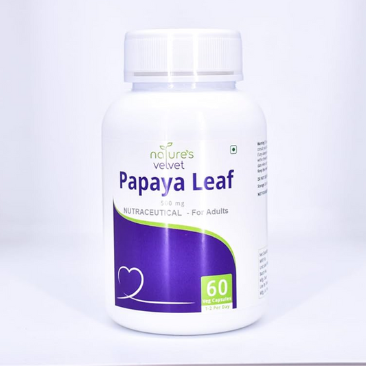 Nature's Velvet Papaya Leaf Capsules - Swadesiicart