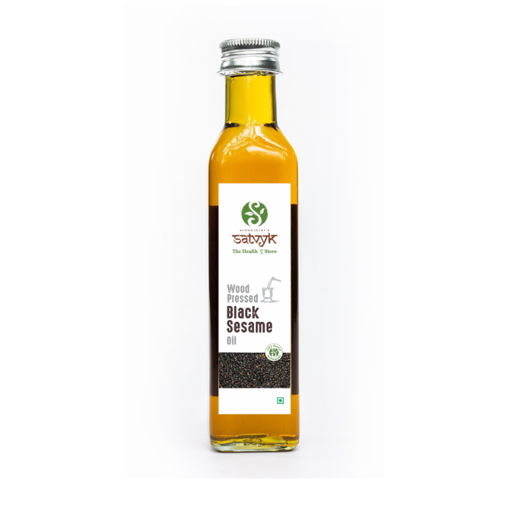 Siddhagiri's Satvyk Organic Wood Pressed Black Sesame Oil (Kala Til) - Siddhagiri Swasthya