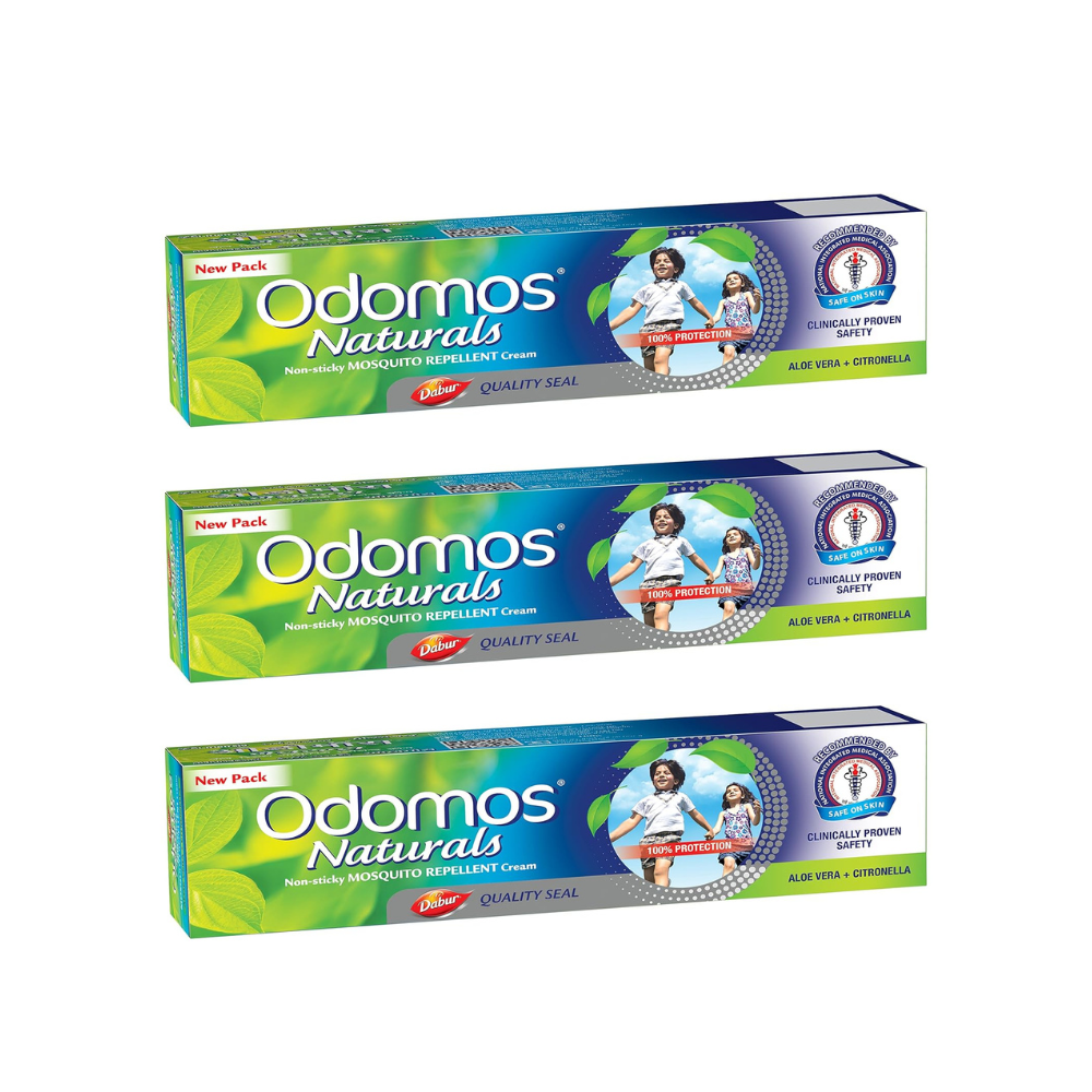 Dabur Odomos Naturals Non-Sticky Mosquito Repellent Cream | Natural DEET-Free Protection - Swadesiicart