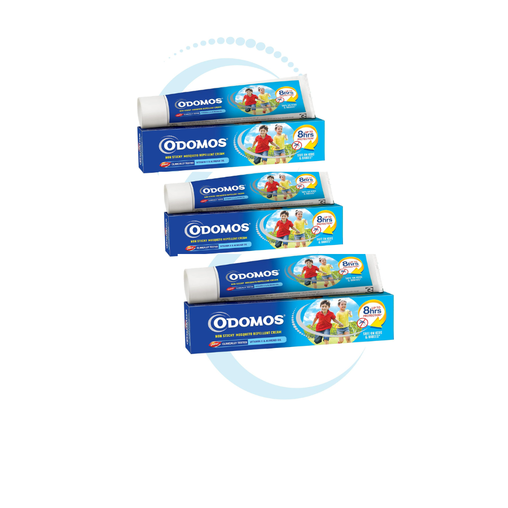 Dabur Odomos Non-Sticky Mosquito Repellent Cream With Vitamin E & Almond - Swadesiicart