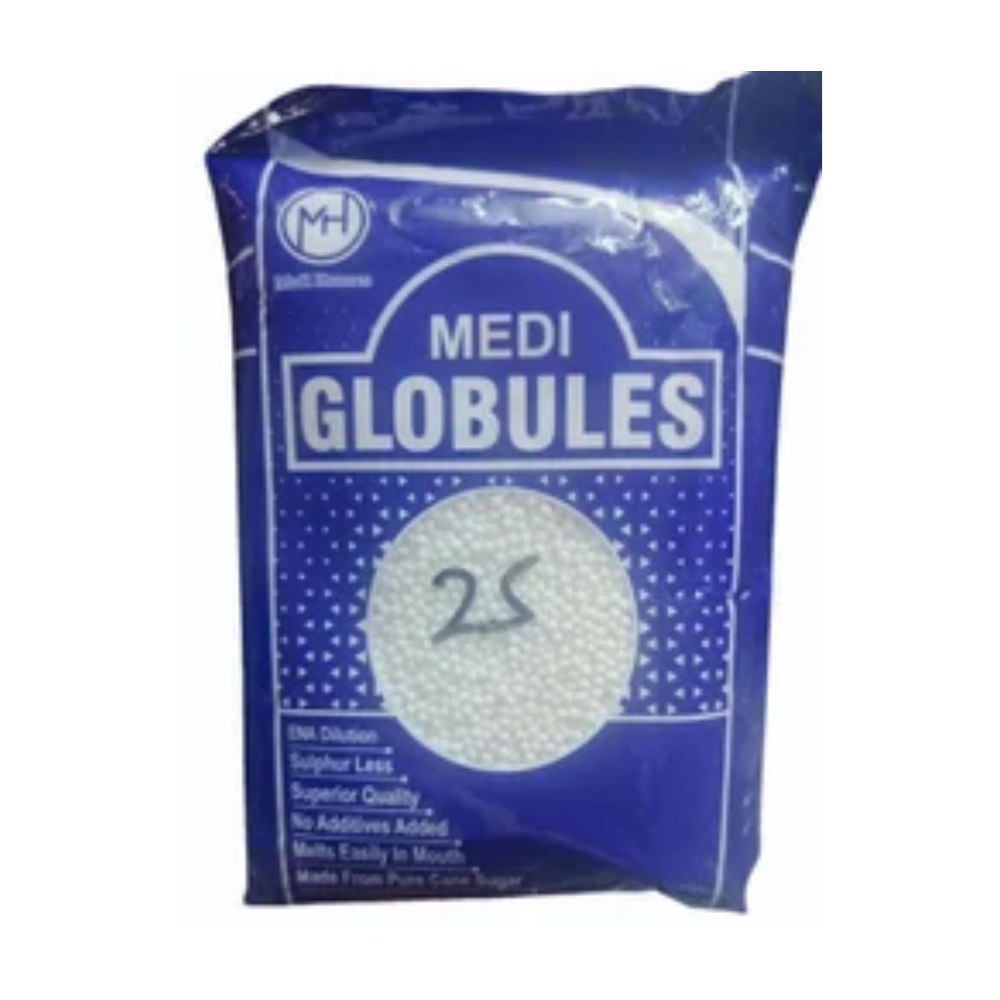 Medi Homeopathy Globules/ Blank Pellets (Size 25) | Swadesiicart