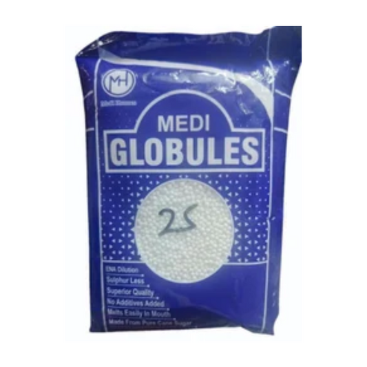 Medi Homeopathy Globules/ Blank Pellets (Size 25) | Swadesiicart