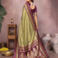 Aastha Fashion Mehndi Kalamkari Silk Weaving Saree