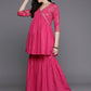 Ahalyaa Women's Traditional Wear Co-ods - Pink - Swadesiicart