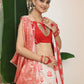 Shree Shyam Fashion Linen Cotton Red & White Saree