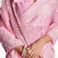 Vamsee Pink Organza Saree - Swadesiicart