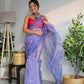 Vamsee Blue Organza Saree - Swadesiicart